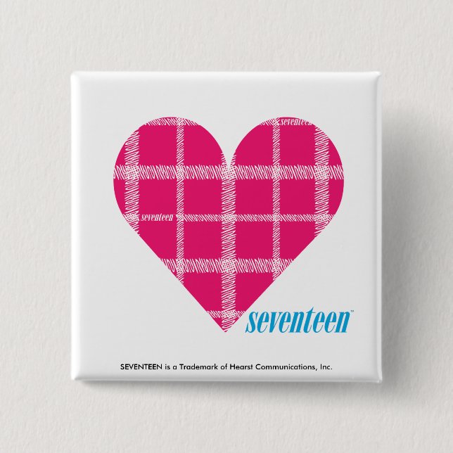 Karierte Magenta 2 Button (Vorderseite)
