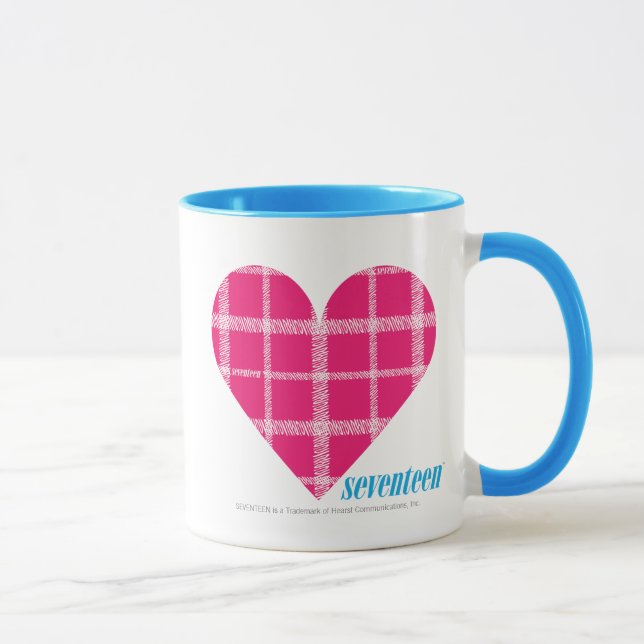 Karierte Magenta 2 Tasse (Rechts)