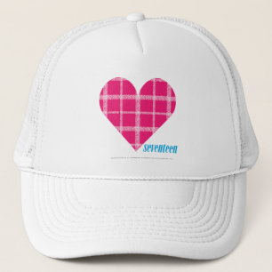 Karierte Magenta 2 Truckerkappe