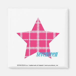 Karierte Magenta 3 Magnet