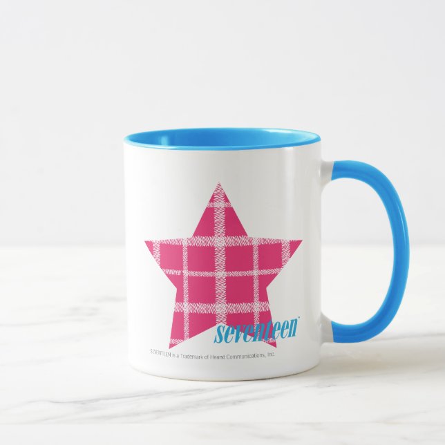 Karierte Magenta 3 Tasse (Rechts)