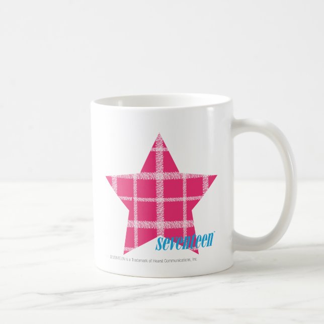 Karierte Magenta 3 Tasse (Rechts)