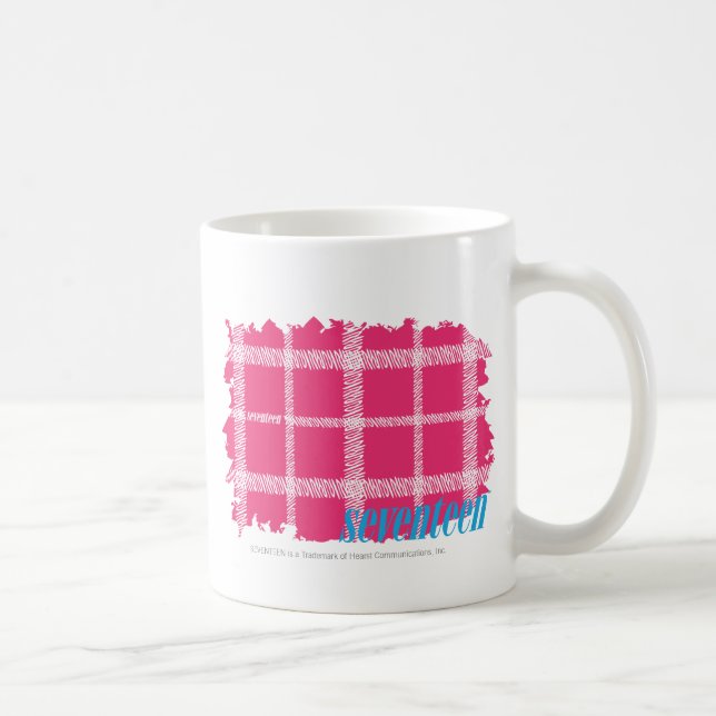 Karierte Magenta 4 Kaffeetasse (Rechts)