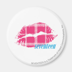 Karierte Magenta Magnet