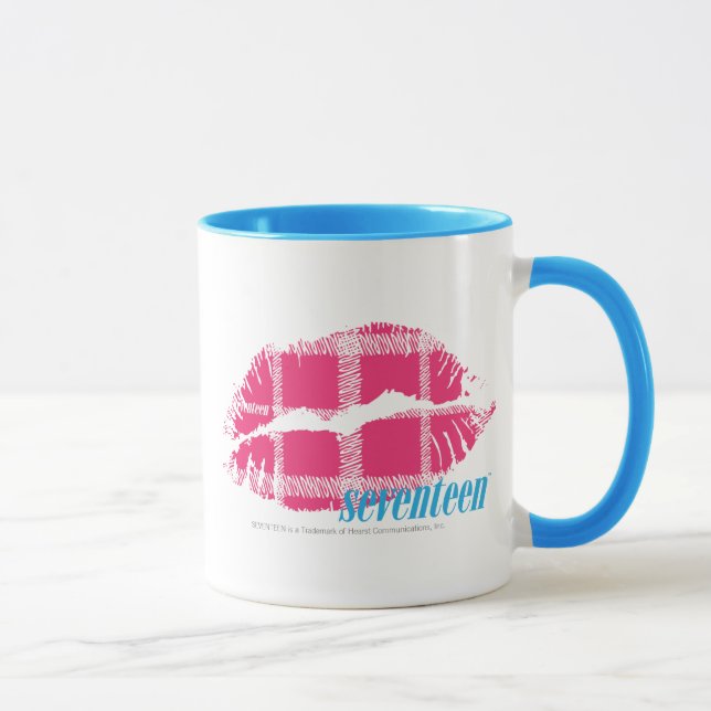 Karierte Magenta Tasse (Rechts)