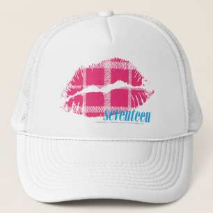 Karierte Magenta Truckerkappe