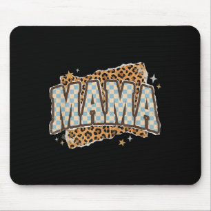 Karierte Mama Leopard Muttertag Neue Mutter Leben Mousepad
