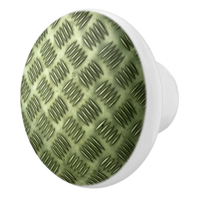 Karierte MetallEdelstahl-Bodenbelag-Beschaffenheit Keramikknauf (Rechts)