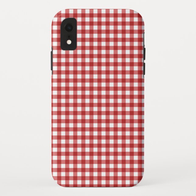 Karierte Minimalistische Weihnachten Case-Mate iPhone Hülle (Rückseite)