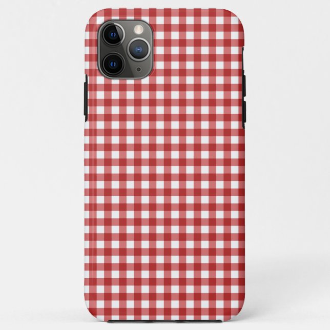 Karierte Minimalistische Weihnachten Case-Mate iPhone Hülle (Rückseite)