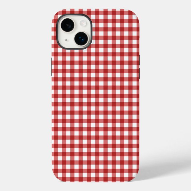 Karierte Minimalistische Weihnachten Case-Mate iPhone Hülle (Rückseite)