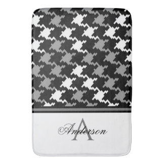 Karierte Monogramm Badematte