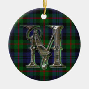Karierte Monogrammverzierung Murrays Keramik Ornament