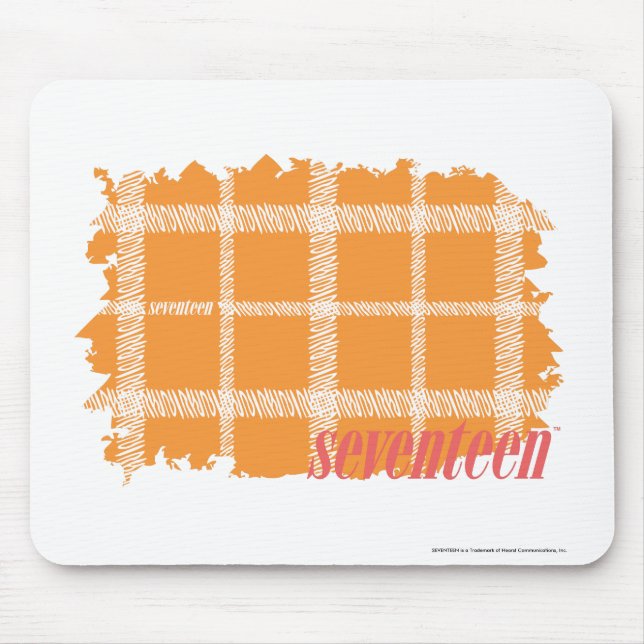 Karierte Orange 3 Mousepad (Vorne)