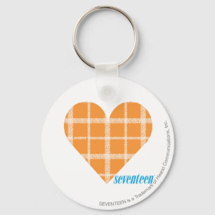 Karierte Orange 4 Schlüsselanhänger