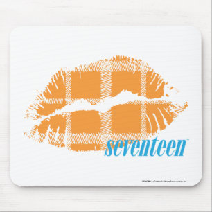 Karierte Orange Mousepad