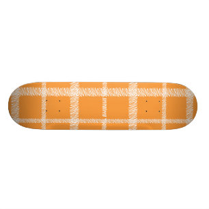 Karierte Orange Skateboard