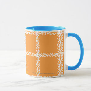 Karierte Orange Tasse