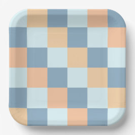 Karierte Papierplatte verschwinden Pappteller