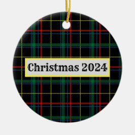 Karierte Personalisierte Keramik Keramik Ornament