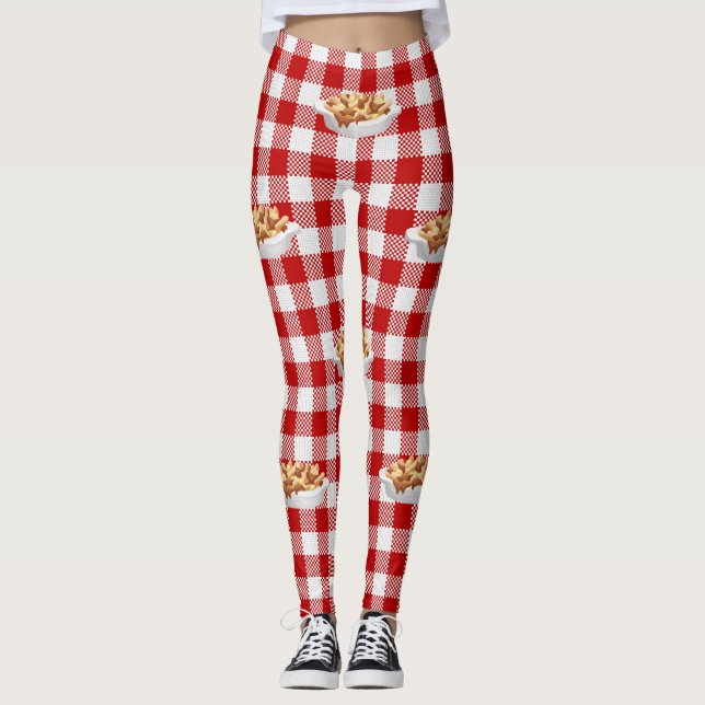 karierte Poutine-Leggings Leggings (Vorderseite)