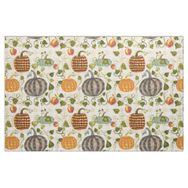 Karierte Pumpkins im Herbst Äpfel auf Gingham Stoff