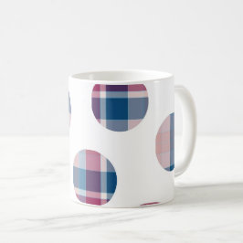 Karierte Punkte Kaffeetasse