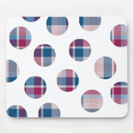 Karierte Punkte Mousepad