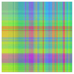 Karierte Rainbow-Bright-Streifen Stoff