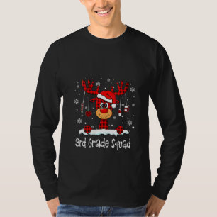 Karierte Rentier Weihnachtsmannmütze Te T-Shirt