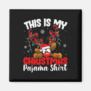 Karierte Rentiere Das ist mein Weihnachtsfest Paja Magnet