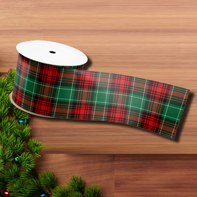 Karierte Ribbon aus Rot und Grün Satinband (Red Green Holiday Plaid Ribbon)