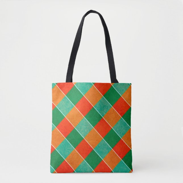 Karierte rote und grüne Tartan-Muster (Vorderseite)
