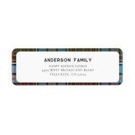 Karierte Rustikale Elegante Tartan Rücksendeadress