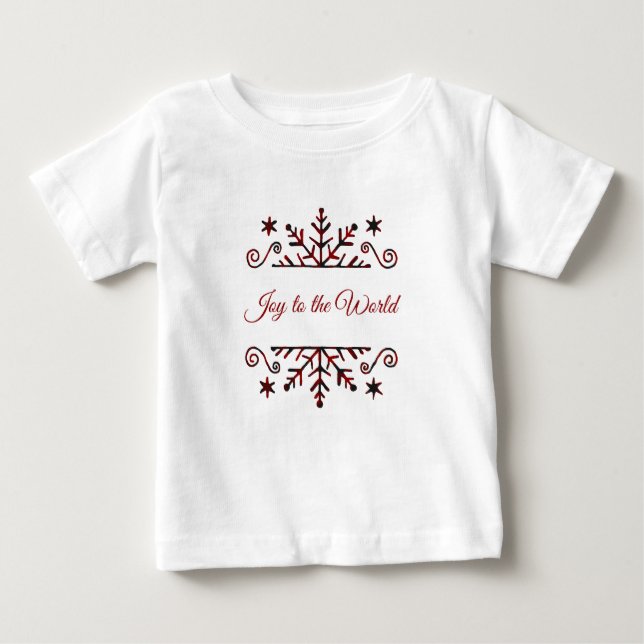 Karierte Schneeflocke Baby T-shirt (Vorderseite)