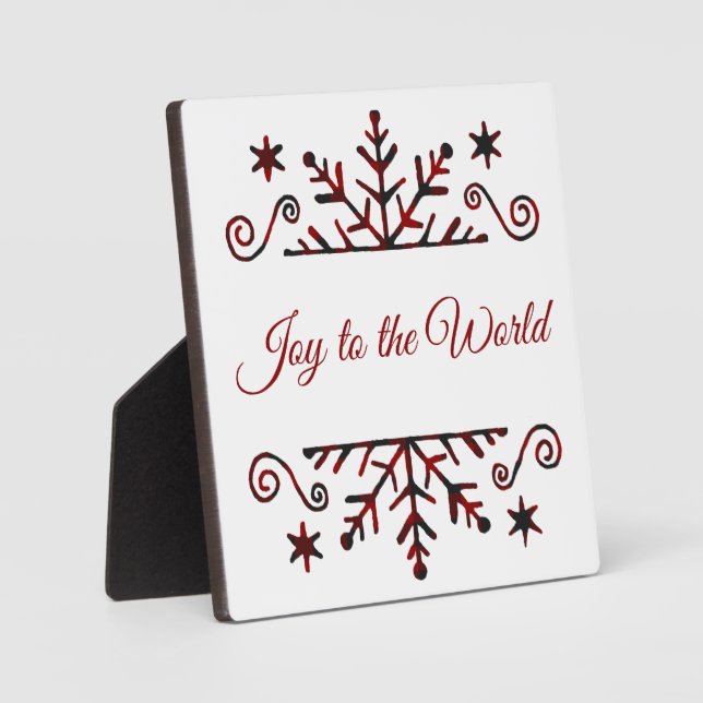 Karierte Schneeflocke Fotoplatte (Vorderseite)