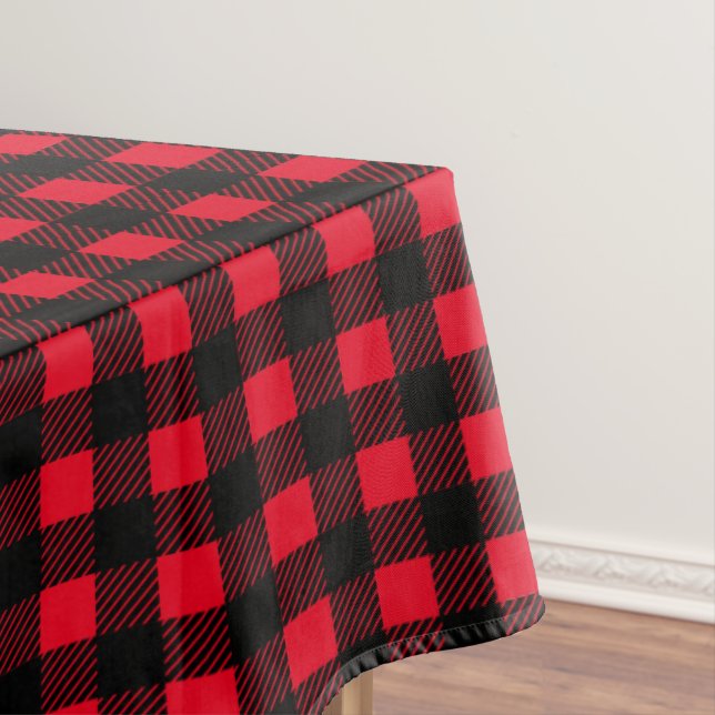 Karierte schwarze Tischdecke (Beispiel)