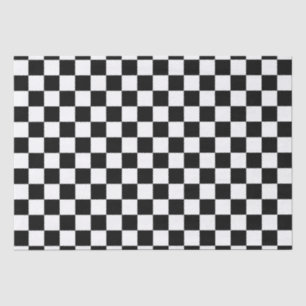 Karierte Schwarzweiss-Quadrate Seidenpapier