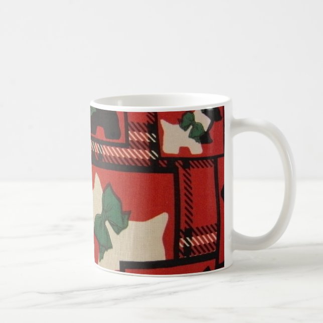 Karierte Scotties & Westies Tasse (Rechts)