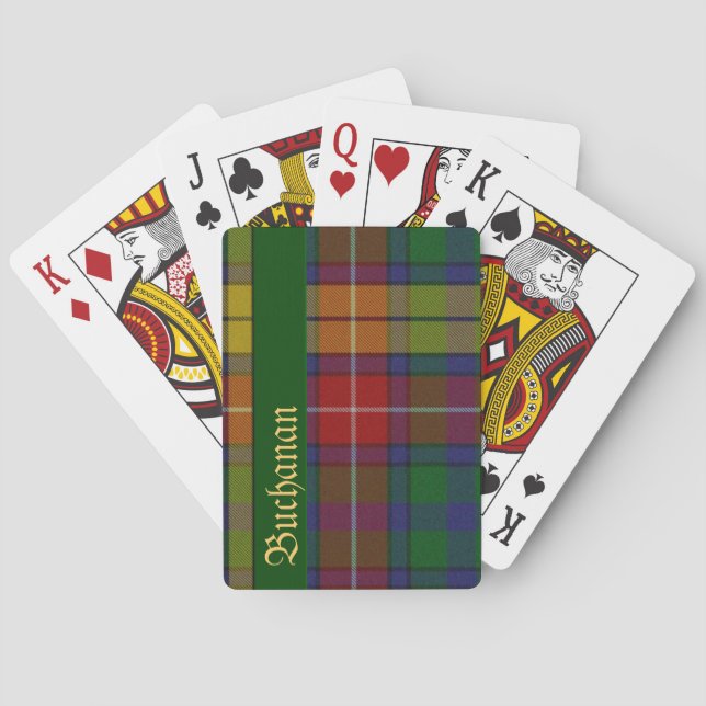 Karierte Spielkarten von Buchanan Tartan (Rückseite)