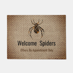 Karierte Spinne - Funny Welcome - Einbrecher Fußmatte