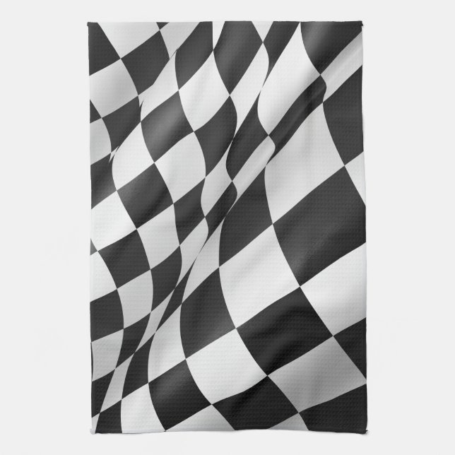 Karierte Stoff-Flagge 16" x 24" Handtuch (Vertikal)