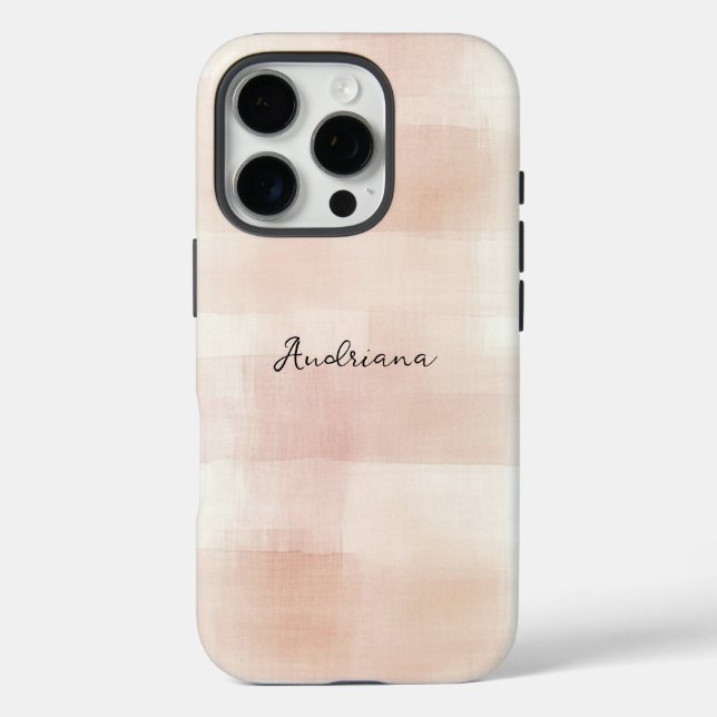 Karierte Streifen in Rosa Case-Mate iPhone Hülle (Rückseite)