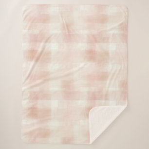 Karierte Streifen in Rosa Sherpadecke