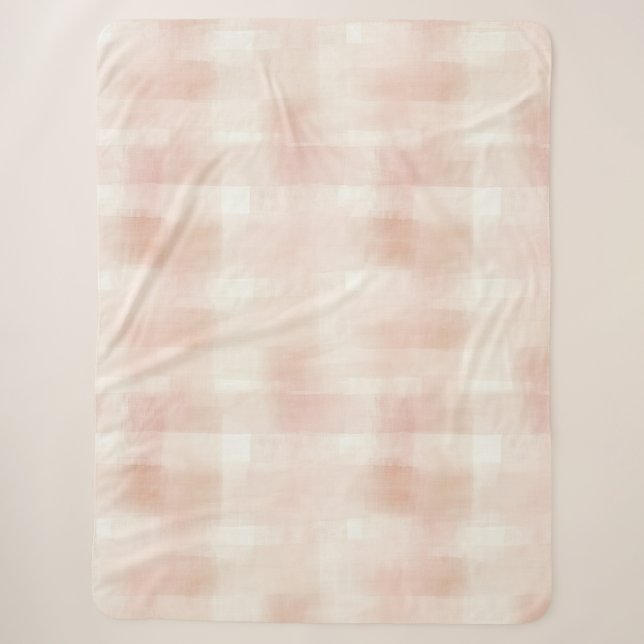 Karierte Streifen in Rosa Sherpadecke (Vorderseite)