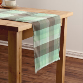 Karierte Streifen mit Minze Chocolate Chip Farbblo Kurzer Tischläufer
