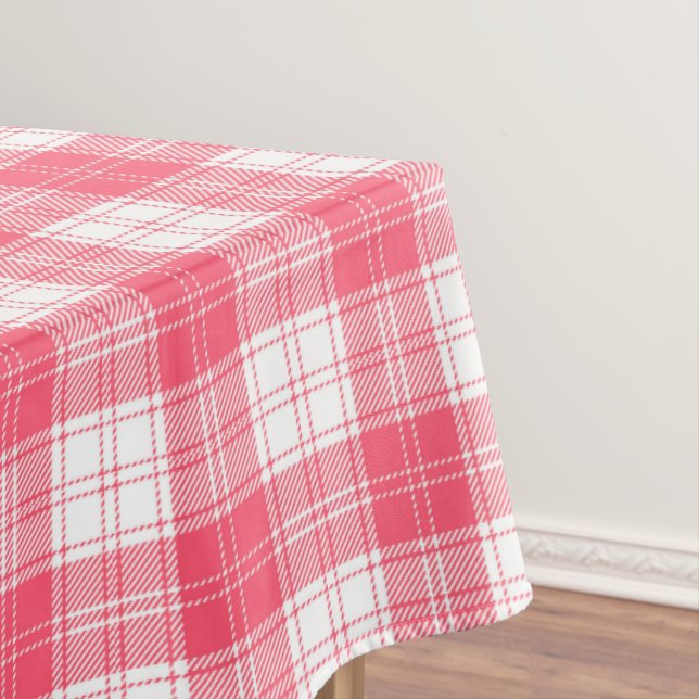 Karierte Tablette Rosa Tischdecke (Beispiel)