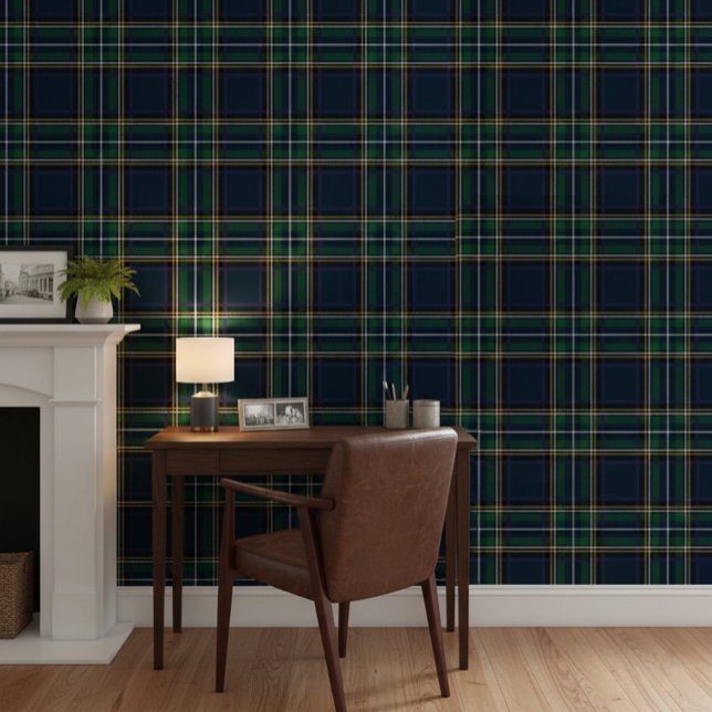 Karierte Tapete mit grünem und blauem Tartan (Von Creator hochgeladen)
