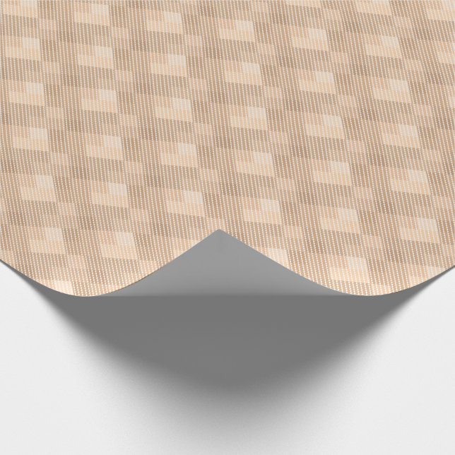 karierte Tartan karierte, beige-braune Textur Geschenkpapier (Ecke)