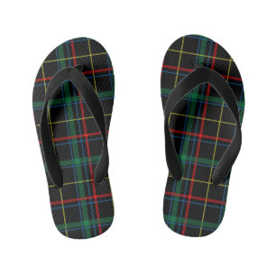 karierte Tartan-Kinder kippen Flops Kinderbadesandalen